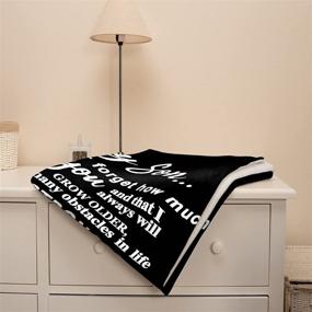 img 1 attached to 🎁 Mom's Special Surprise: To My Son Gift Blanket with Strength & Courage Words - Super Soft Flannel Fleece Quilt for Personalized Birthday & Christmas, Black 60"X50" Twin for Boys