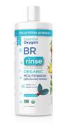 🦷 organic brushing rinse by essential oxygen - all-natural mouthwash for whiter teeth, refill, white, wintergreen - 32 ounce (pack of 1) logo