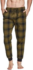 img 4 attached to 👖 CYZ Cotton Flannel Pant Blackish Plaid L: Cozy and Stylish Loungewear for Men