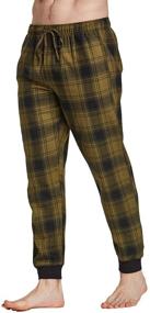 img 3 attached to 👖 CYZ Cotton Flannel Pant Blackish Plaid L: Cozy and Stylish Loungewear for Men