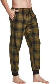 img 2 attached to 👖 CYZ Cotton Flannel Pant Blackish Plaid L: Cozy and Stylish Loungewear for Men