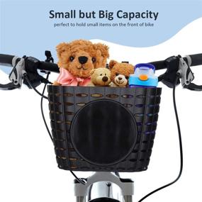 img 2 attached to 🚲 Enhance Your Child's Bike with BESPORTBLE Kids Bike Basket: Front Handlebar Bicycle Lift Off Baskets for Children Bike Accessories in Size S (Black)