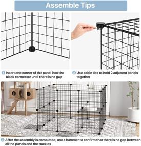 img 2 attached to NATRKE Small Animal Playpen - Metal Wire Yard Fence for Cats, Rabbits, Ferrets, Guinea Pigs - 24 Panels Indoor Pet Playpen