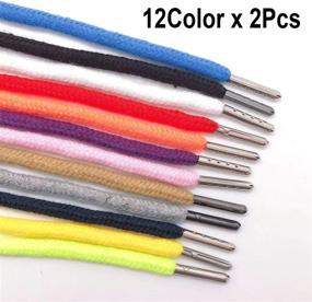 img 2 attached to 👖 24-Pack Replacement Drawstrings for Pants, Sweatpants, Hoodies, Scrubs, Jackets, Shorts - 53" Long (12 Color) + 3 Drawstring Threader Tools