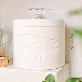 img 3 attached to 🐷 Briink Collective Ceramic Bacon Grease Container: Ultimate Kitchen Organizer with Strainer and Farmhouse Charm