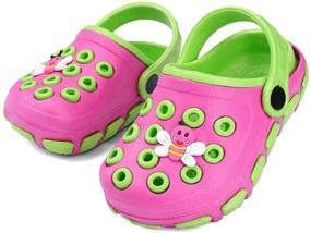 img 3 attached to 🌹 Lightweight Shockproof Non Slip U720SSKDDX Rose 26 Boys' Clogs & Mules Slippers