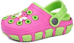 img 4 attached to 🌹 Lightweight Shockproof Non Slip U720SSKDDX Rose 26 Boys' Clogs & Mules Slippers