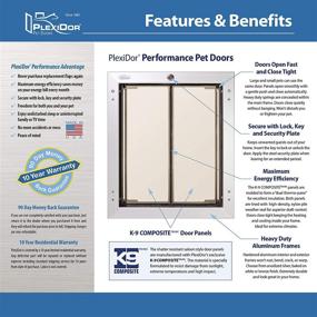 img 1 attached to 🚪 PlexiDor Performance Pet Doors - Large Wall Mount Dog Door with Lock and Key - Silver - Ideal for Dogs and Cats