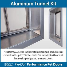 img 2 attached to 🚪 PlexiDor Performance Pet Doors - Large Wall Mount Dog Door with Lock and Key - Silver - Ideal for Dogs and Cats