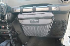 img 2 attached to 👝 Bartact Jeep Wrangler Dash Bag: Stylish Graphite Fabric Passenger Grab Handle Pouch