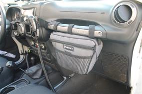 img 1 attached to 👝 Bartact Jeep Wrangler Dash Bag: Stylish Graphite Fabric Passenger Grab Handle Pouch