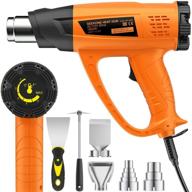 seekone heat gun kit 1800w - heavy duty hot air gun with variable temperature control, 2-temp settings, 7 accessories - ideal for crafts, pvc shrinking, paint stripping - overload protection - temperature range: 122℉~1112℉ (50℃- 600℃) logo