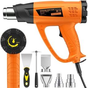 img 4 attached to SEEKONE Heat Gun Kit 1800W - Heavy Duty Hot Air Gun with Variable Temperature Control, 2-Temp Settings, 7 Accessories - Ideal for Crafts, PVC Shrinking, Paint Stripping - Overload Protection - Temperature Range: 122℉~1112℉ (50℃- 600℃)