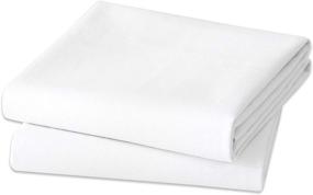 img 4 attached to 🛌 Водонепроницаемые защитные накладки из фланели для детской кроватки - 100% защита для матраса, один размер, 27" x 50" - набор из 2 шт.