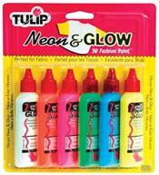 🎨 i love to create tulip 3d fashion paint, 1.25-ounce, neon and glow, pack of 6 logo