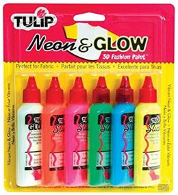 img 1 attached to 🎨 I Love To Create Tulip 3D Fashion Paint, 1.25-Ounce, Neon and Glow, Pack of 6