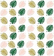 tropical palm leaf glitter confetti, table scatter for baby shower, hawaiian birthday party decorations - 200 pcs logo