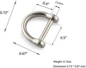 img 3 attached to TISUR D Rings Shackle Horseshoe Leather
