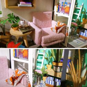 img 2 attached to 🎄 Exquisite Rolife Miniature Dollhouse Furniture for a Festive Christmas Ambiance