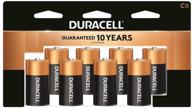 🔋 прочные щеллковые батарейки duracell coppertop c - долговечные, универсальные 8 штук для домашнего и коммерческого использования логотип