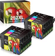 seokok remanufactured ink cartridges for epson 252xl 252 xl t252xl120 - 10-pack (4 black, 2 cyan, 2 magenta, 2 yellow) - compatible with workforce wf-7110 wf-7210 wf-7720 wf-7710 wf-3620 wf-3640 logo