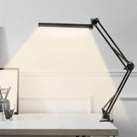 🌟 youkoyi a16s metal led swing arm desk lamp - dimmable architect drafting lamp clamp for study/reading/office/work with stepless dimming, 3 color modes, and touch control логотип