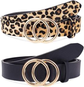 img 4 attached to Yanstar Double Ring Womens Belts Women's Accessories