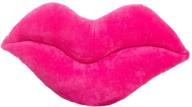 🎁 levinis hot pink lip shape throw pillows: perfect girls toy & valentine's day gift – soft velvet decorative reversible pillow cushion for bed, couch, office – 23.6 x 13.6 inch logo