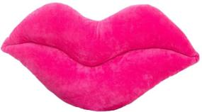 img 4 attached to 🎁 LEVINIS Hot Pink Lip Shape Throw Pillows: Perfect Girls Toy & Valentine's Day Gift – Soft Velvet Decorative Reversible Pillow Cushion for Bed, Couch, Office – 23.6 x 13.6 Inch