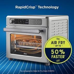 img 3 attached to 🍳 Oster Digital Air Fryer Oven with RapidCrisp: Ultimate 12-Function Stainless Steel Countertop Oven