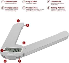 img 3 attached to Escali F115 Compact Kitchen Scale: Precise 11 lb/5 kg Measurement, Sleek Stainless Steel Design