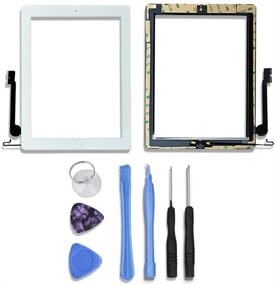 img 4 attached to 📱 Ipad 4 Digitizer with Home Button - Touch Screen Repair Kit, Professional Tools & Pre-installed Adhesive (White)