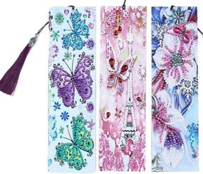 img 4 attached to Diamond Painting Bookmarks Butterfly Rhinestone