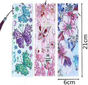 img 1 attached to Diamond Painting Bookmarks Butterfly Rhinestone