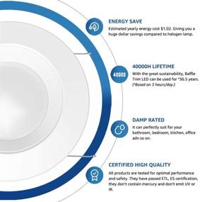 img 1 attached to Heybright HB BT 5 6IN 4PK 5000K Recessed Neutral - Efficient Lighting Solution for Neutral Ambiance