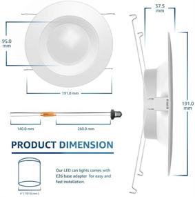 img 3 attached to Heybright HB BT 5 6IN 4PK 5000K Recessed Neutral - Efficient Lighting Solution for Neutral Ambiance