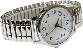 img 2 attached to 🕰️ Stylish Silver Large Face Geneva Fancy Stretch Band Watch: A Must-Have Accessory