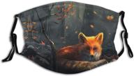 🦊 washable fox face mask for men and women - breathable balaclava, reusable, dustproof logo