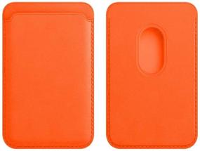 img 4 attached to 🧲 FDIR Магнитный кожаный кошелек-визитница для iPhone 12/12 Pro/12 Pro MAX, идеально подходит для мужчин и женщин (Оранжевый)
