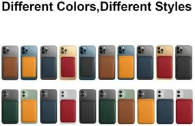 img 3 attached to 🧲 FDIR Магнитный кожаный кошелек-визитница для iPhone 12/12 Pro/12 Pro MAX, идеально подходит для мужчин и женщин (Оранжевый)