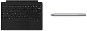 img 1 attached to Black Microsoft Surface Pro Type Cover bundled with Platinum Surface Pen