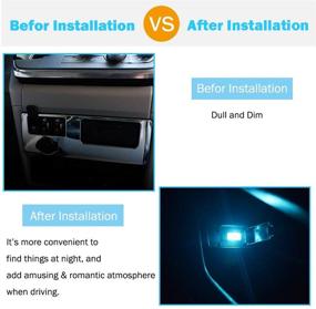 img 3 attached to BukNikis USB Simple Atmosphere Lights USB Car Interior Accessories Lighting - Universal (Aqua Ice Blue