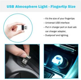 img 2 attached to BukNikis USB Simple Atmosphere Lights USB Car Interior Accessories Lighting - Universal (Aqua Ice Blue