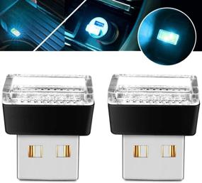 img 4 attached to BukNikis USB Simple Atmosphere Lights USB Car Interior Accessories Lighting - Universal (Aqua Ice Blue