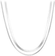 📿 sluynz 925 sterling silver 1.8mm flat snake chain layered necklace for women teen girls - tiny box chain layering necklace, minimalist adjustable necklace logo