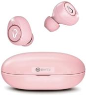 🎧 наушники purity true wireless: погружающий звук, bluetooth 5.0, встроенный микрофон - розовые логотип