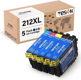 img 4 attached to 🖨️ TESEN Remanufactured 212XL Ink Cartridge: Epson T212 T212XL Replacement - 5 Pack