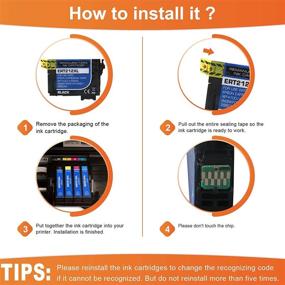 img 1 attached to 🖨️ TESEN Remanufactured 212XL Ink Cartridge: Epson T212 T212XL Replacement - 5 Pack