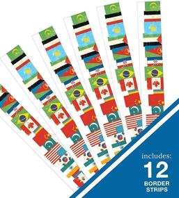 img 2 attached to All-Inclusive Flags Global Border—12-Piece Bulletin Board Border Strips, Classroom and Homeschool World Decor (3' x 3')