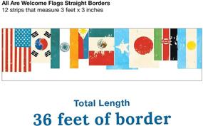 img 1 attached to All-Inclusive Flags Global Border—12-Piece Bulletin Board Border Strips, Классная и домашняя декорация мира, для школы и домашнего обучения (3' x 3')